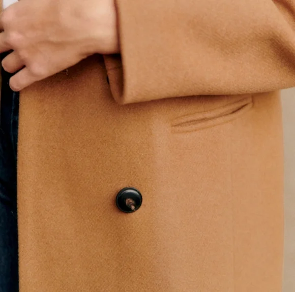 Sezane Johnson Coat in Camel size 36 NWT - Picture 5 of 15